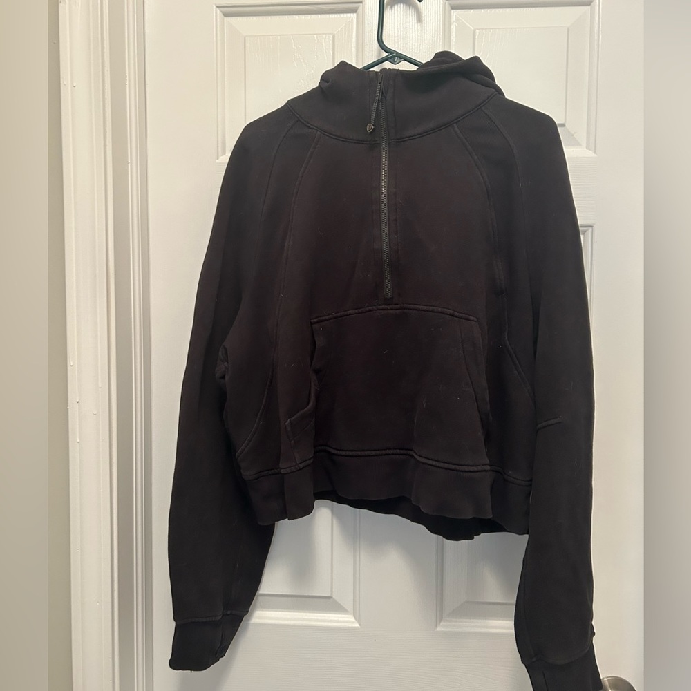Lululemon black oversized crop scuba hoodie size XL/XXL